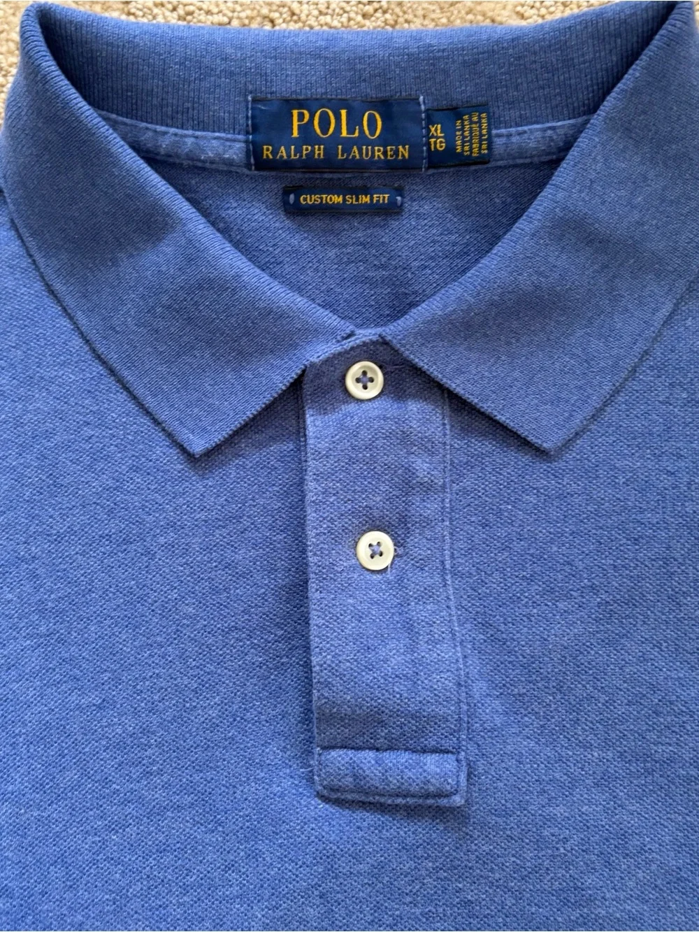 Ralph Lauren Men’s Blue Polo with Red Pony